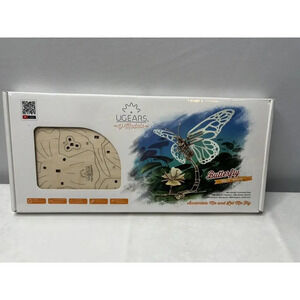 NIB 3-D Puzzle Butterfly for Kids and Adults, Wooden Mechanical Model by UGears